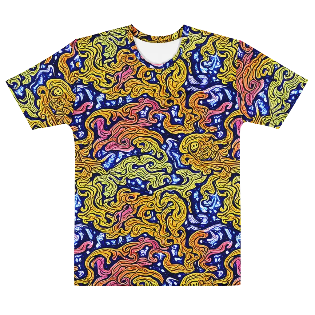 Golden Whorl on Men's Cotton Crew Neck T-Shirt — Front