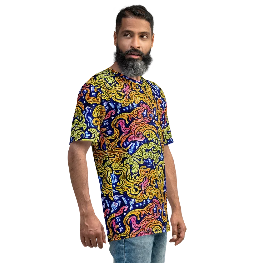 Golden Whorl on Men's Crew Neck T-Shirt — Right