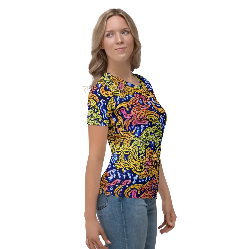 Golden Whorl on Women's Crew Neck T-Shirt — Right