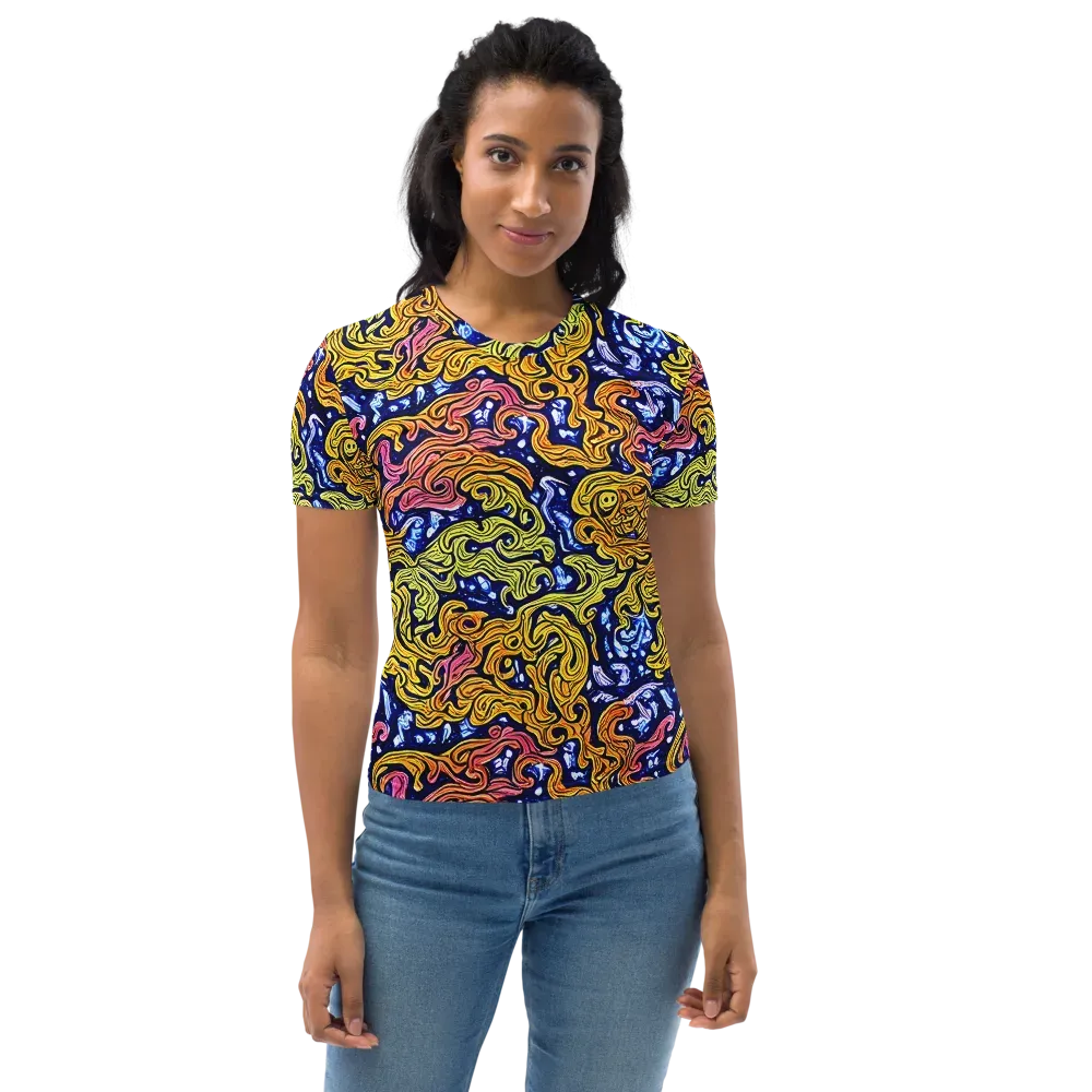 Golden Whorl on Women's Crew Neck T-Shirt — Front