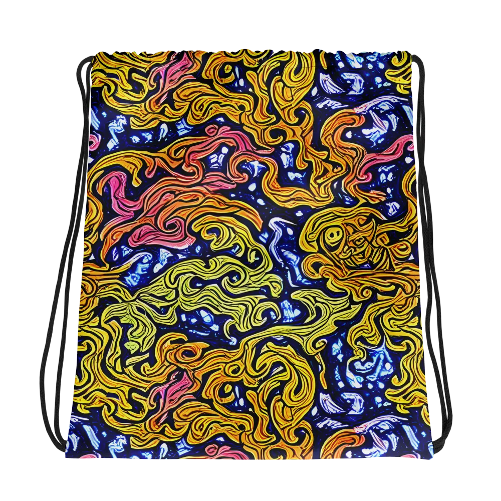 Golden Whorl on Drawstring Bag — Photo