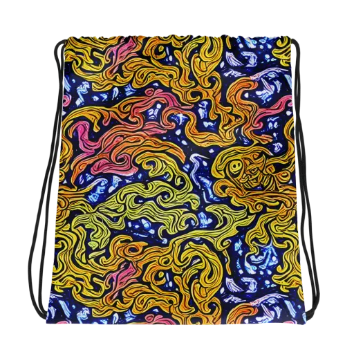 Golden Whorl on a Drawstring Bag