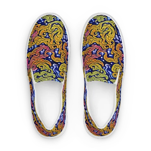 Golden Whorl on a Women's Slip-On Canvas Shoes