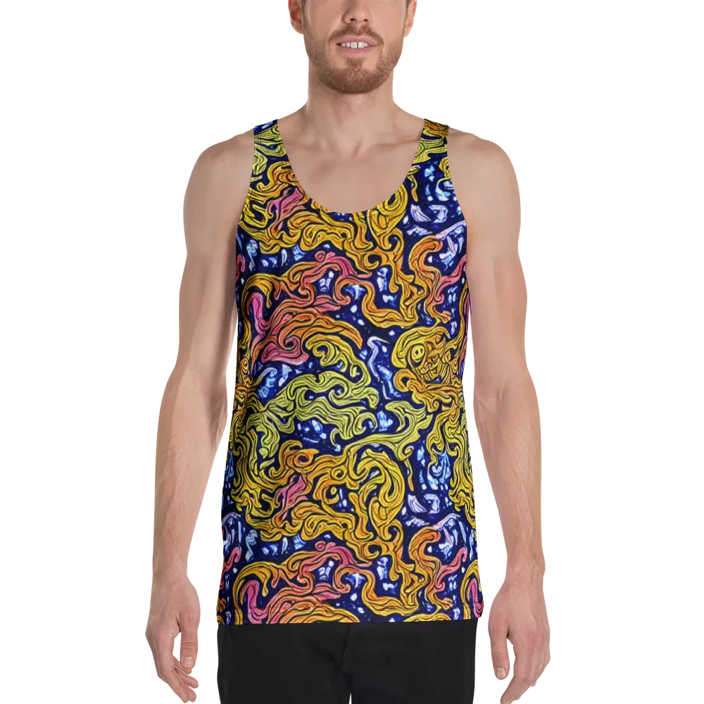 Golden Whorl on Men's Tank Top — Front
