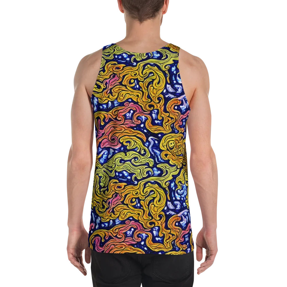 Golden Whorl on Men's Tank Top — Back