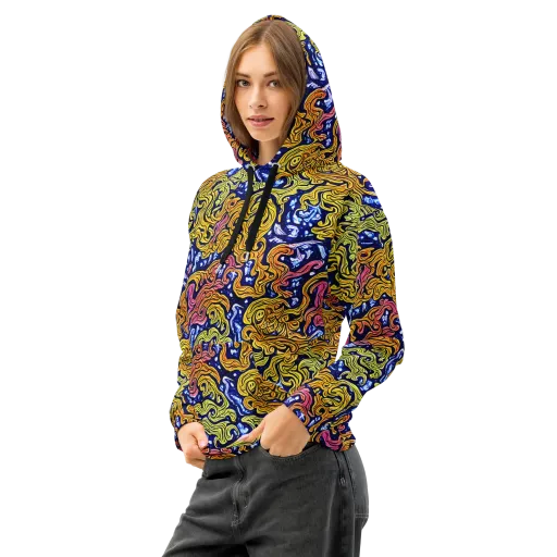 Golden Whorl on a Cotton Hoodie