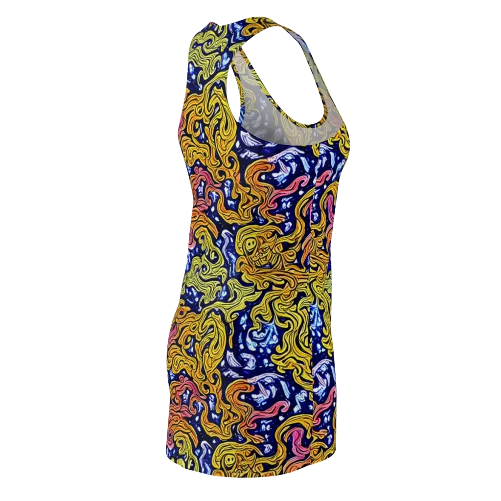 Golden Whorl on Racerback Dress — Back Side