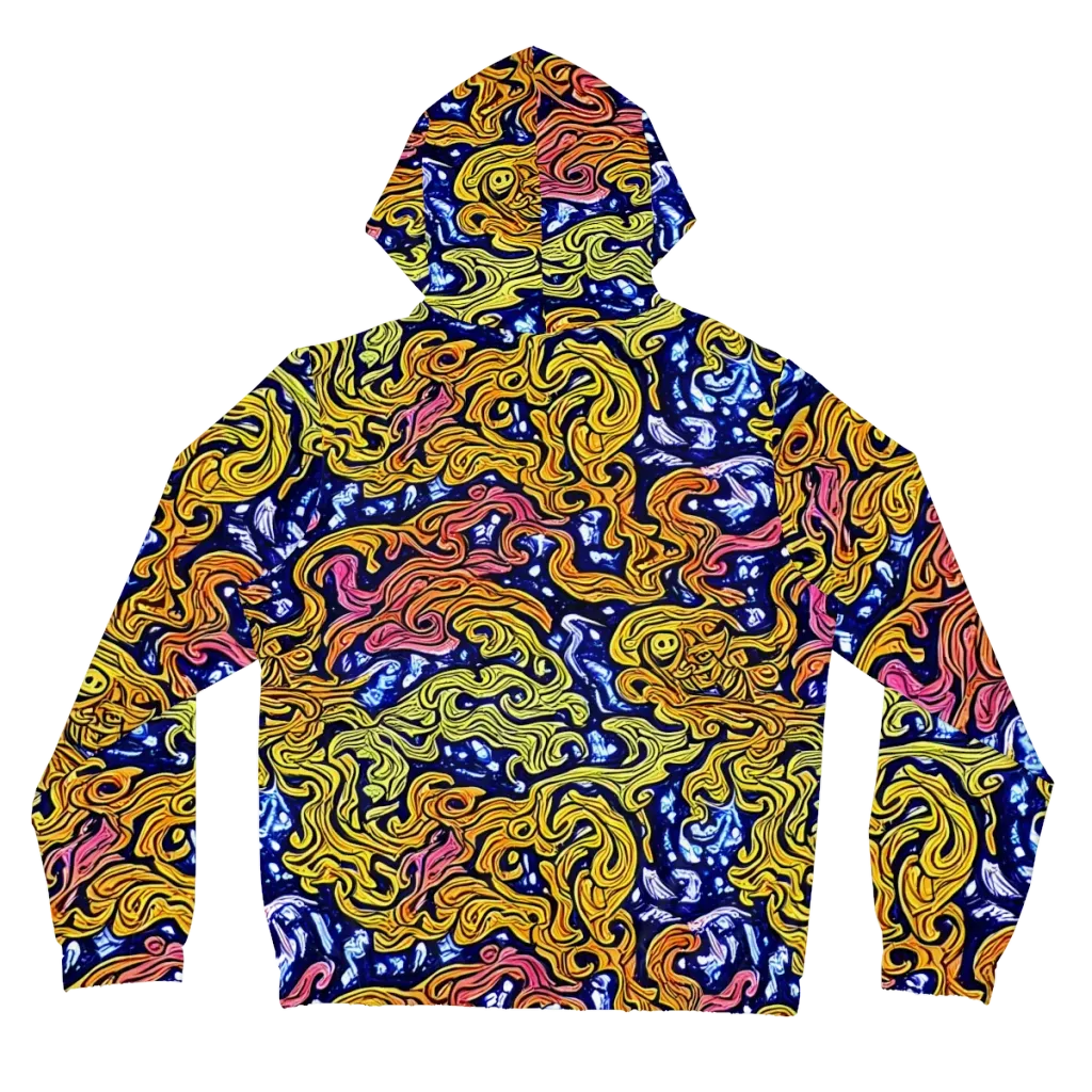 Golden Whorl on Women's Full-Zip Hoodie — Back
