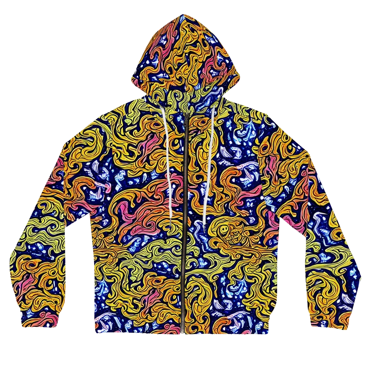 Golden Whorl on Women's Full-Zip Hoodie — Front