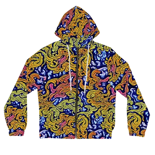 Golden Whorl on a Women's Full-Zip Hoodie
