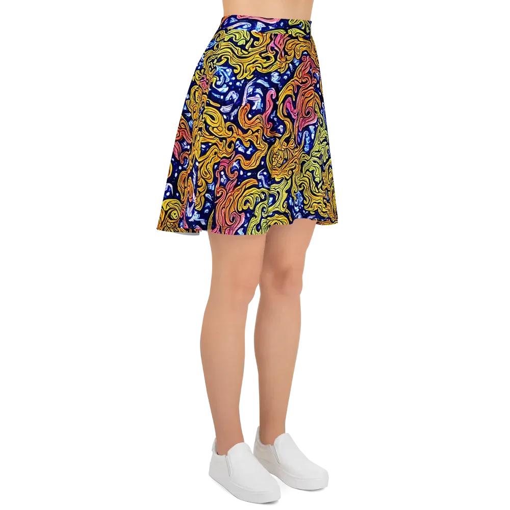 Golden Whorl on Skater Skirt — Right