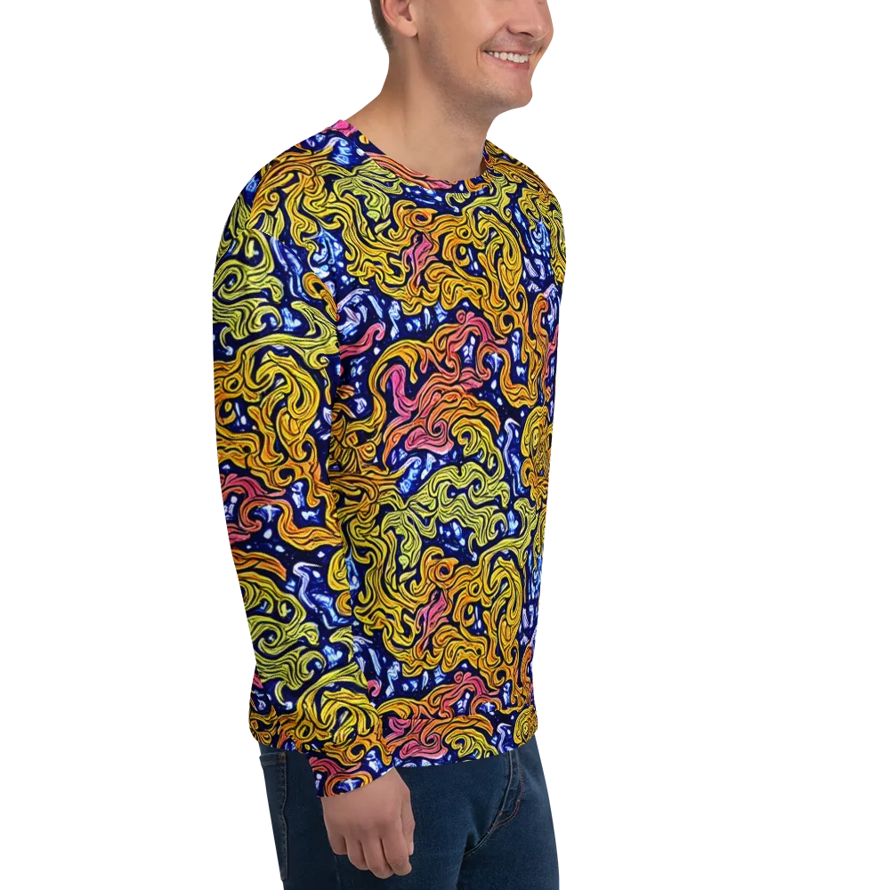 Golden Whorl on Sweatshirt — Right Front