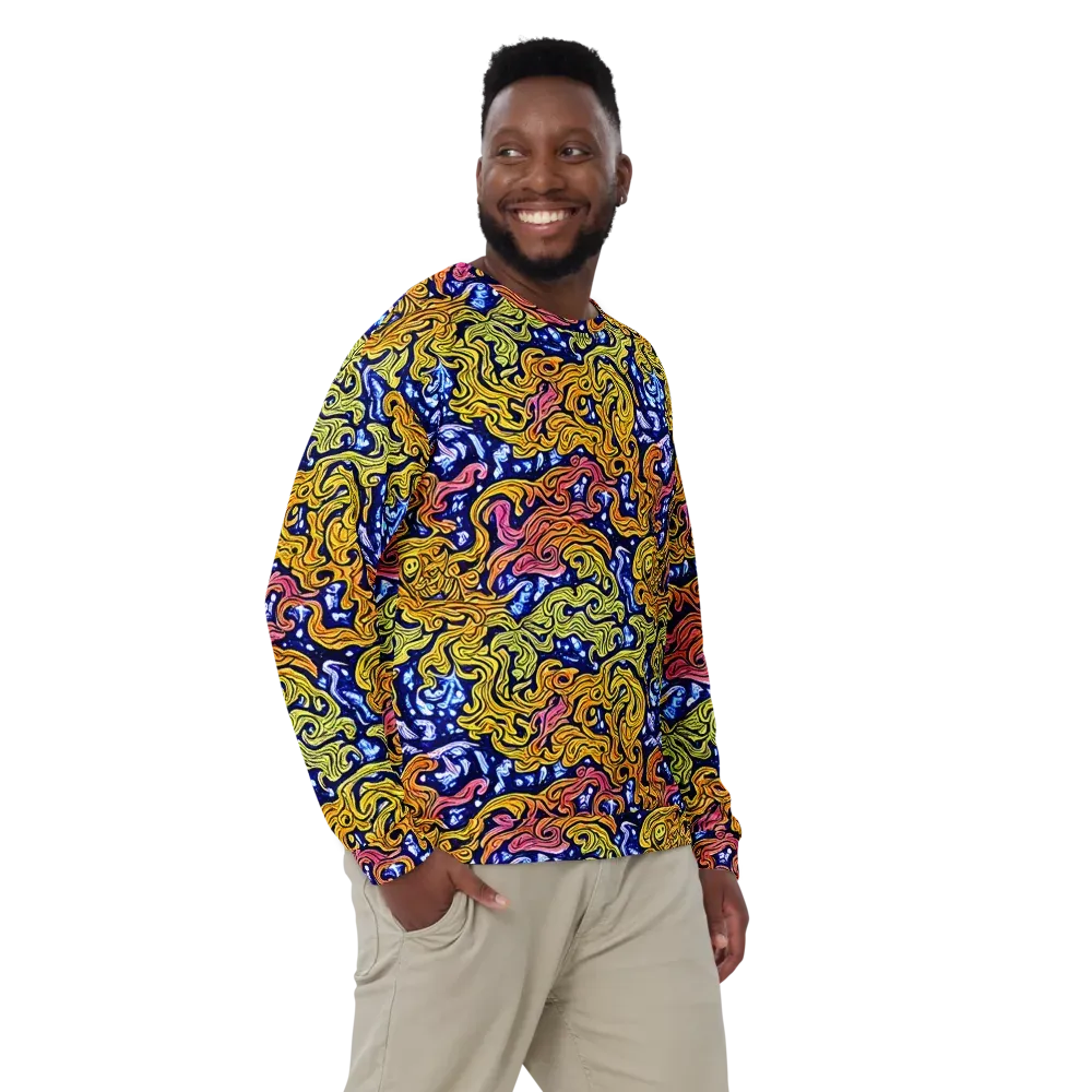 Golden Whorl on Sweatshirt — Front
