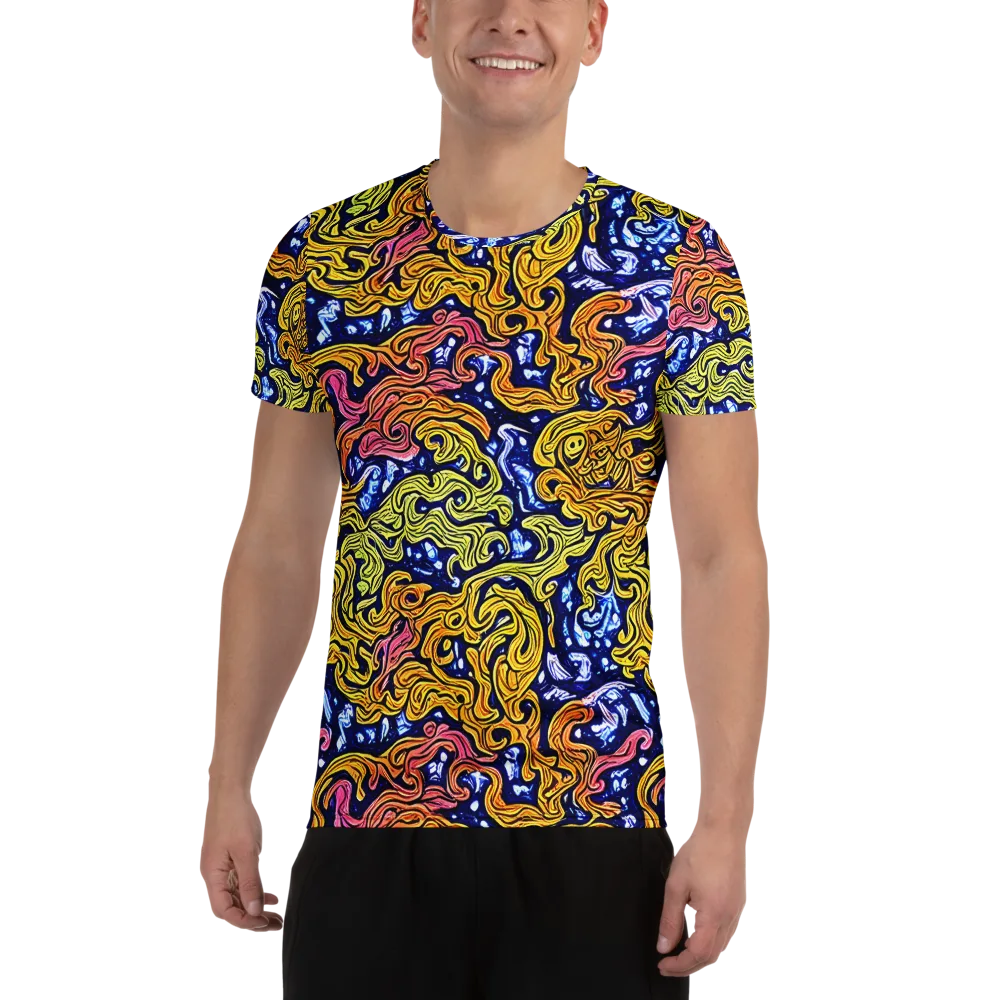 Golden Whorl on Men's Athletic T-Shirt — Front