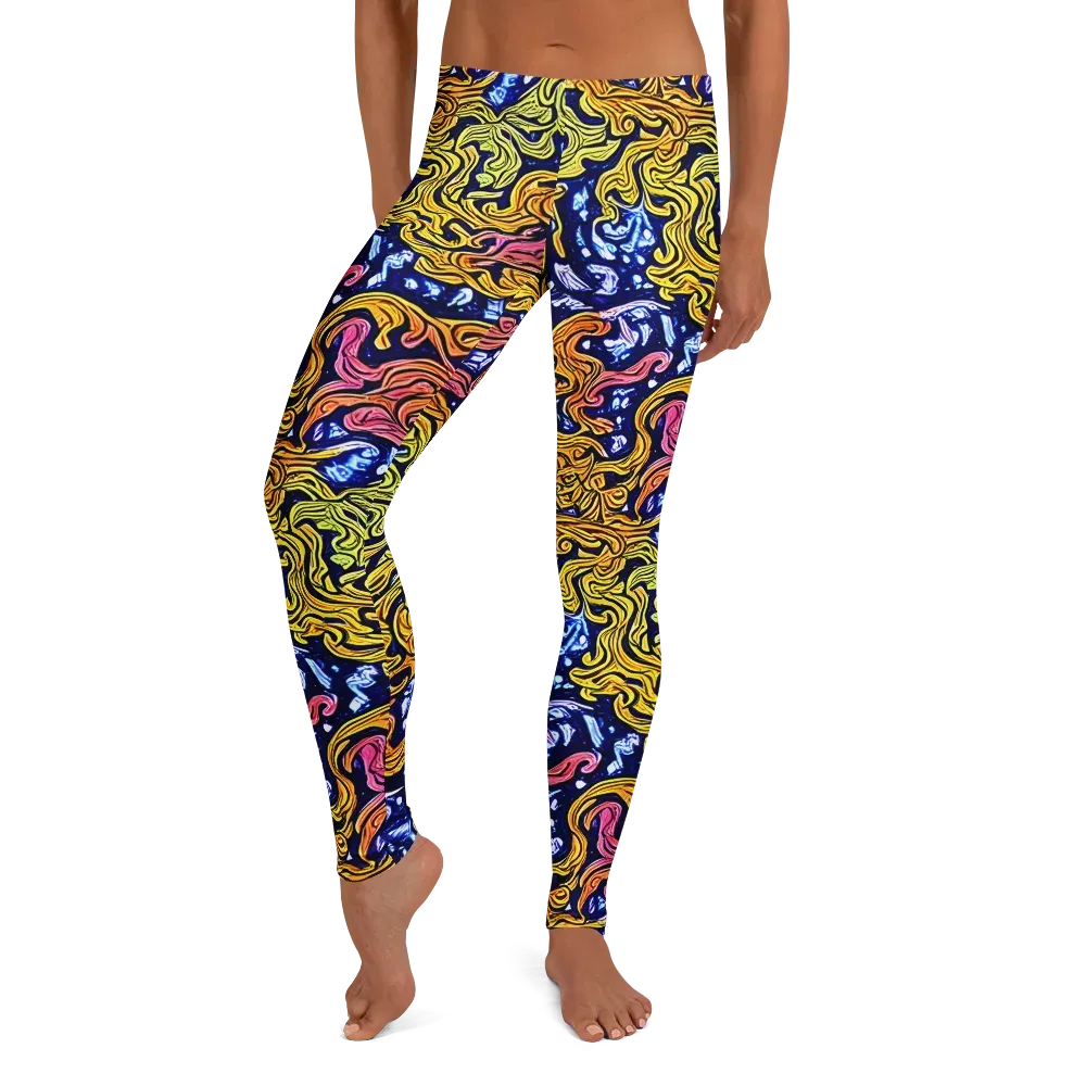 Golden Whorl on Leggings — Front