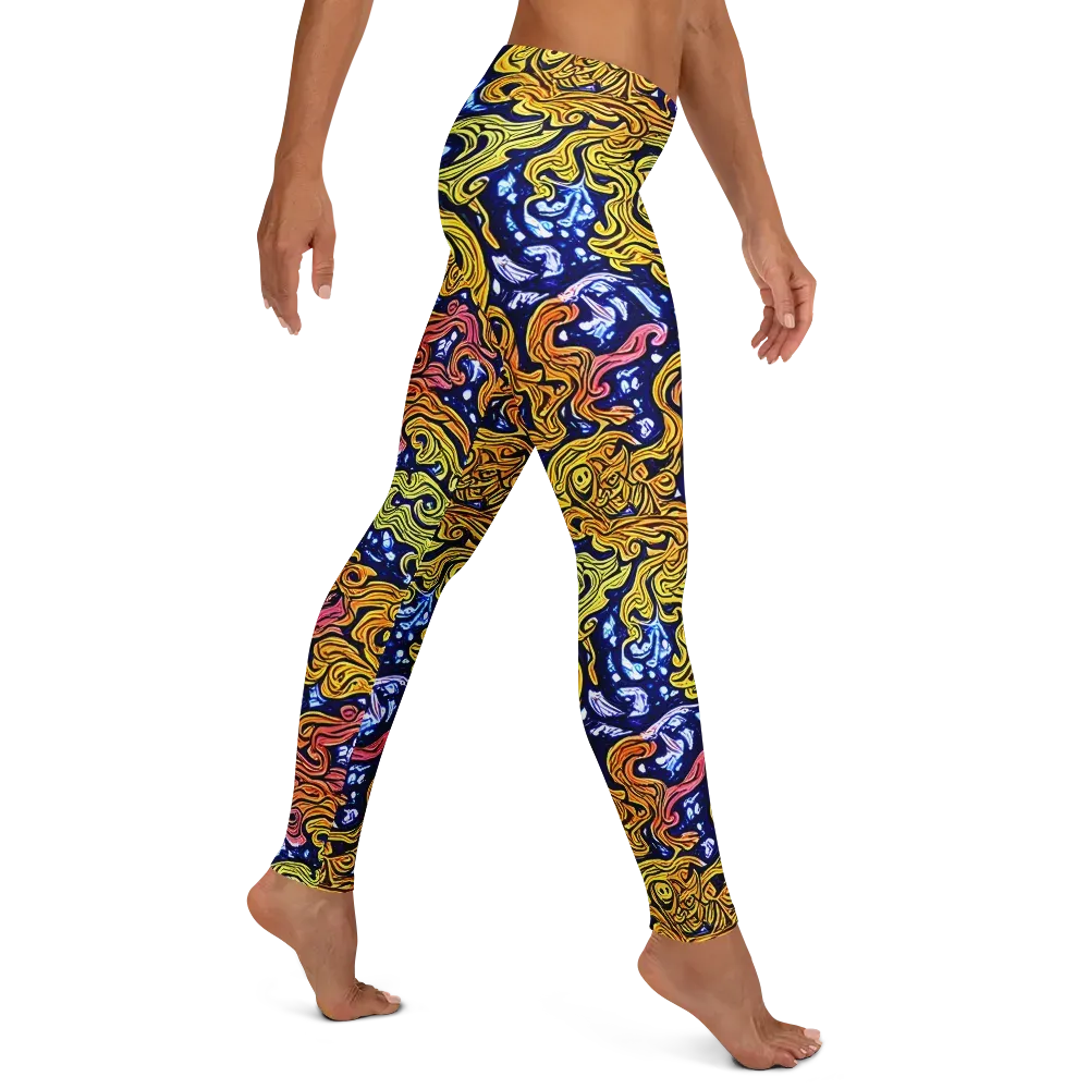 Golden Whorl on Leggings — Right