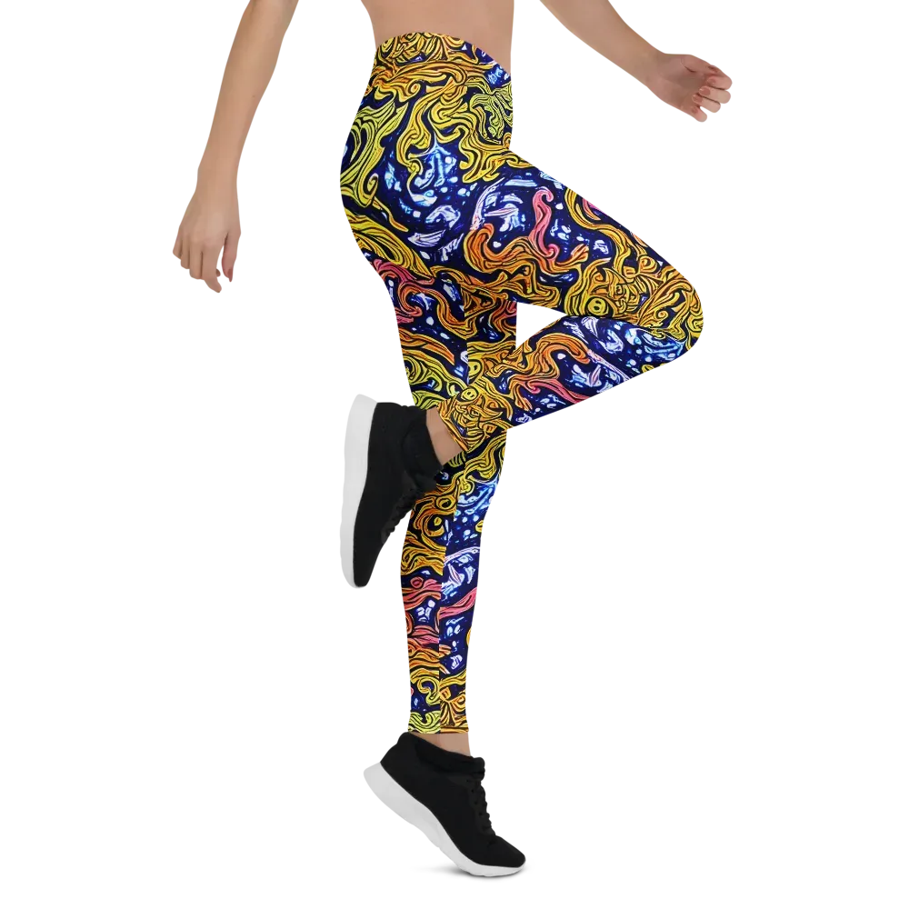 Golden Whorl on Leggings — Right