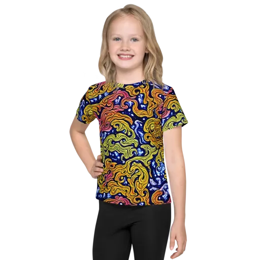 Golden Whorl on a Kids Crew Neck T-Shirt