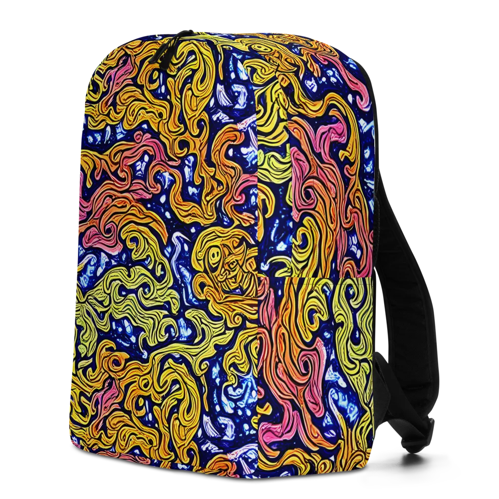Golden Whorl on Minimalist Backpack — Left