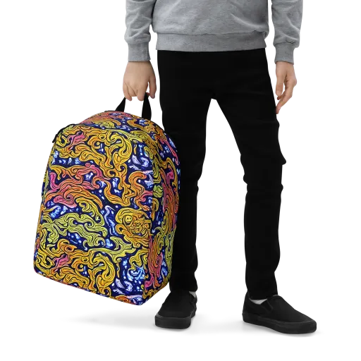Golden Whorl on a Minimalist Backpack