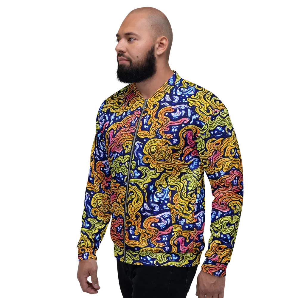 Golden Whorl on Bomber Jacket — Left