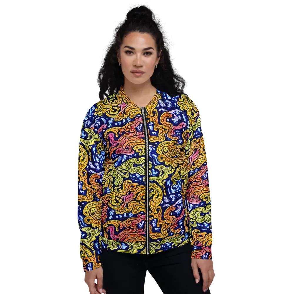 Golden Whorl on Bomber Jacket — Front