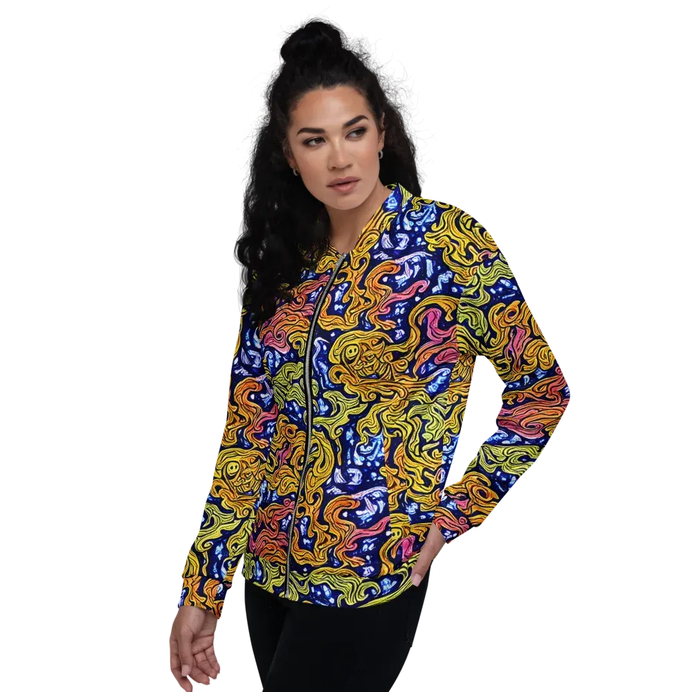 Golden Whorl on Bomber Jacket — Left