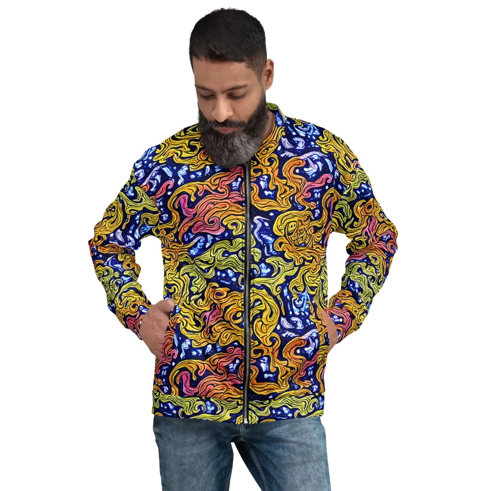 Golden Whorl on Bomber Jacket — Front