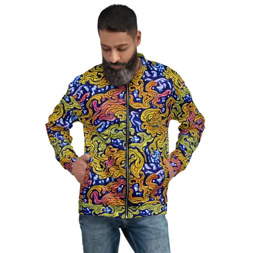 Golden Whorl on a Bomber Jacket