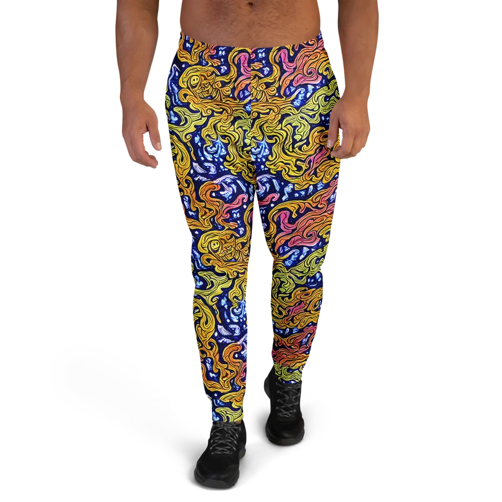Golden Whorl on Men's Joggers — Front