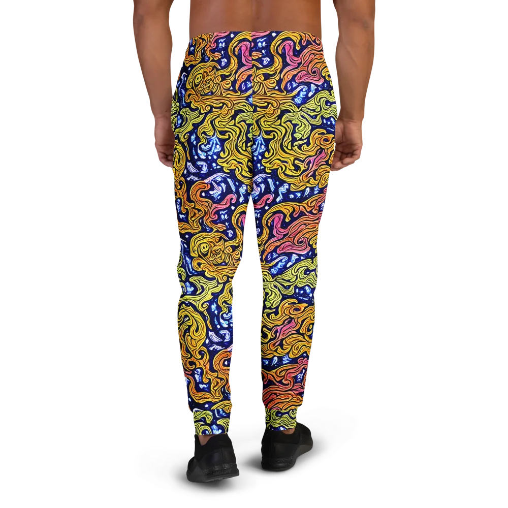 Golden Whorl on Men's Joggers — Back