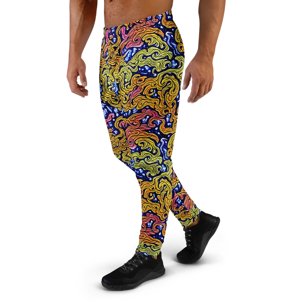Golden Whorl on Men's Joggers — Left