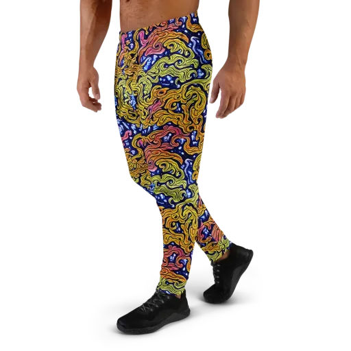 Golden Whorl on a Men's Joggers