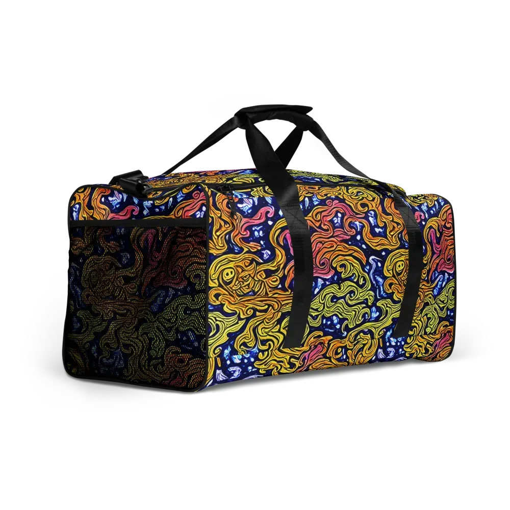 Golden Whorl on Duffle Bag — Right Front