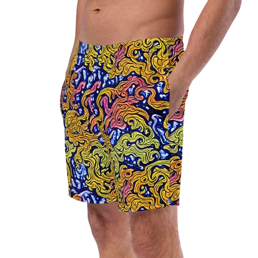 Golden Whorl on a Swim Trunks