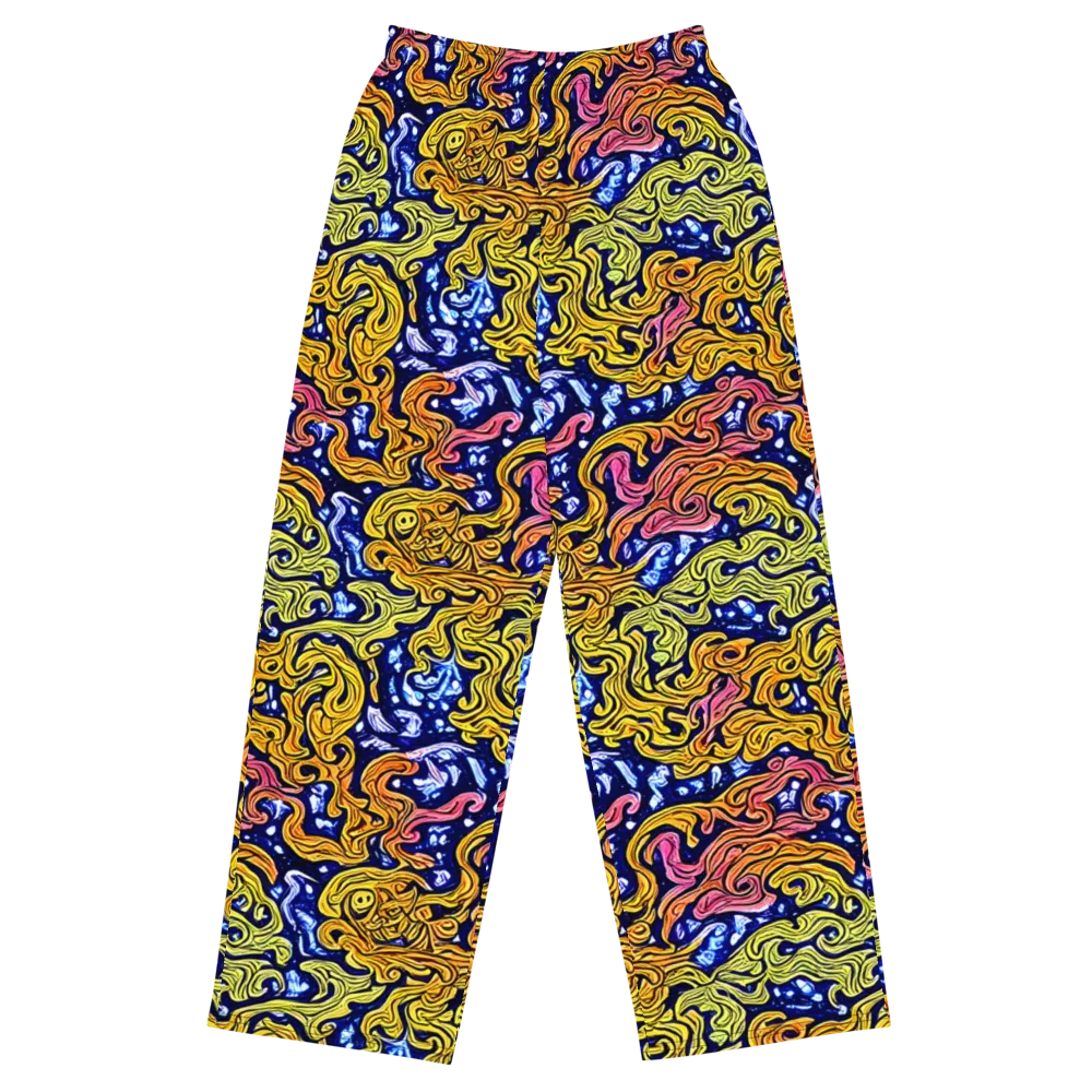 Golden Whorl on Wide-Leg Pants — Front
