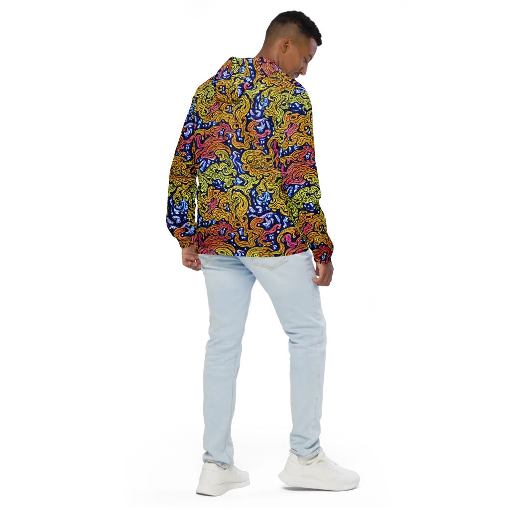 Golden Whorl on Men's Windbreaker — Back