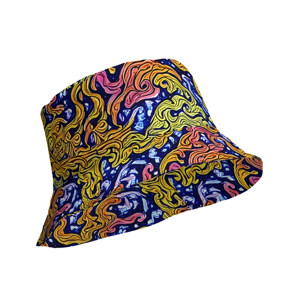 Golden Whorl on Reversible Bucket Hat — Product details Outside