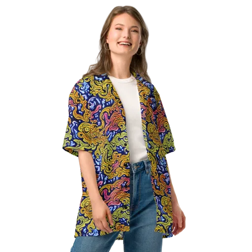 Golden Whorl on a Button Shirt