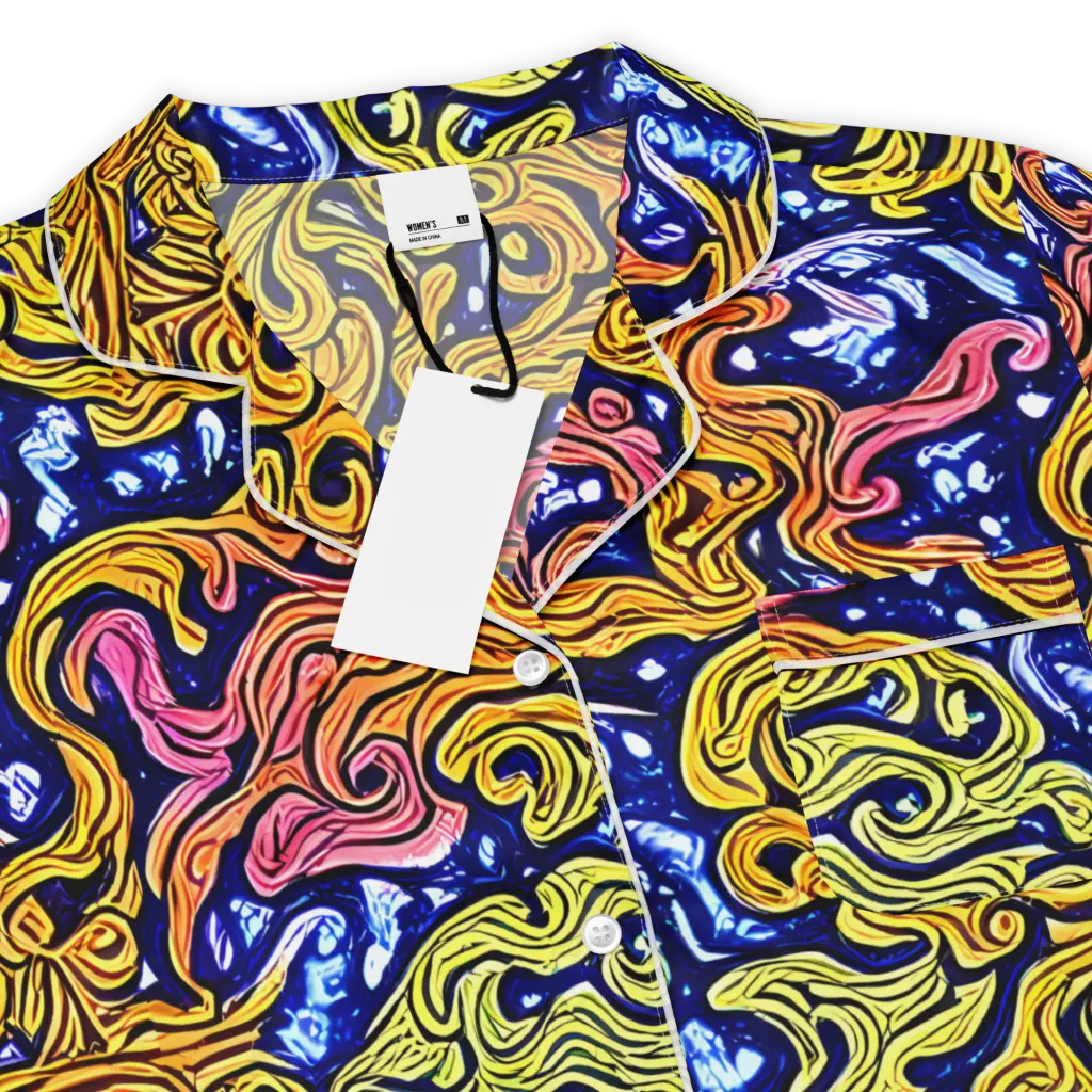 Golden Whorl on Women's Short Sleeve Pajama Top — Product details