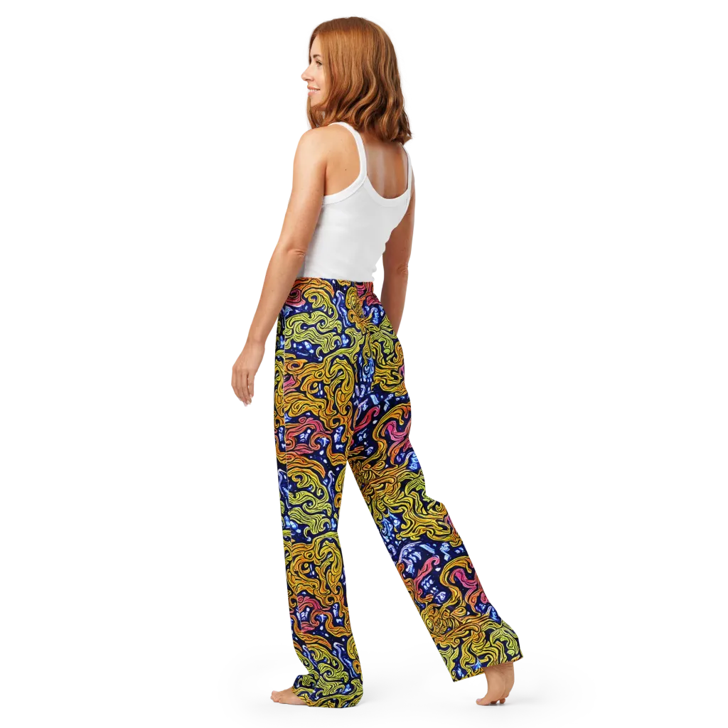 Golden Whorl on Women's Pajama Pants — Back