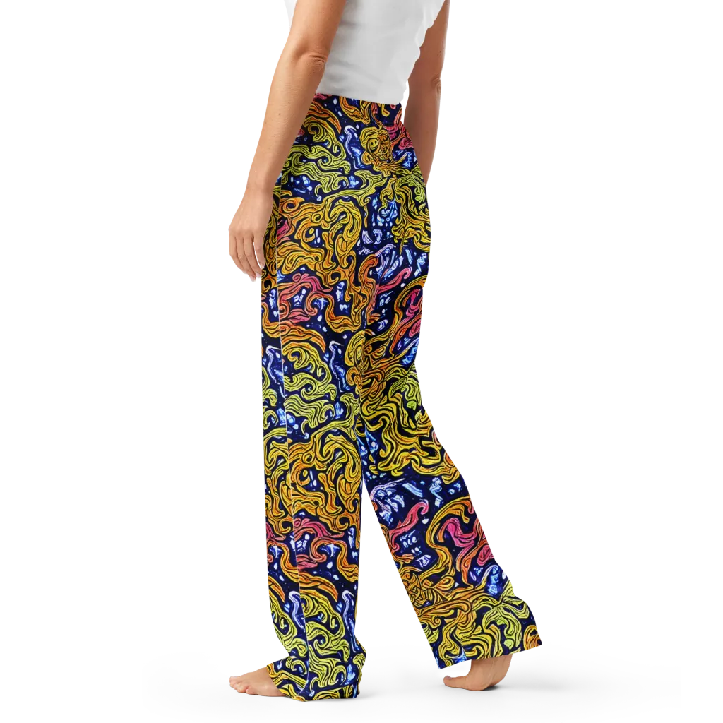 Golden Whorl on Women's Pajama Pants — Left