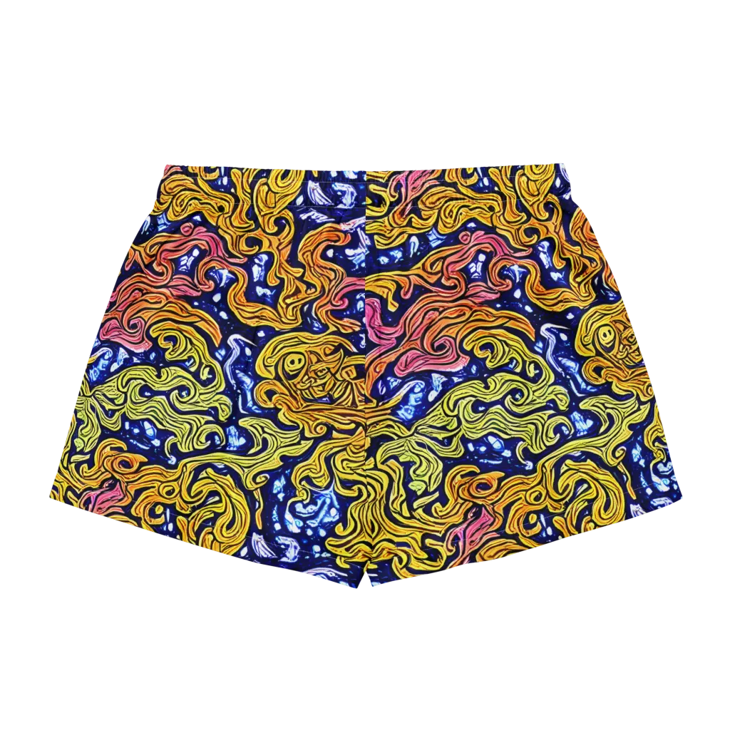 Golden Whorl on Women's Pajama Shorts — Back