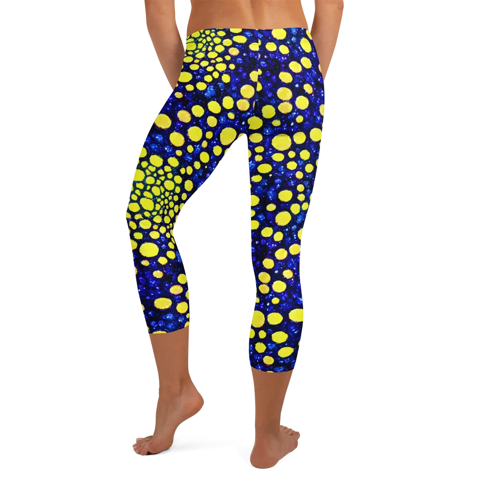 Solar Bubble on Capri Leggings — Back
