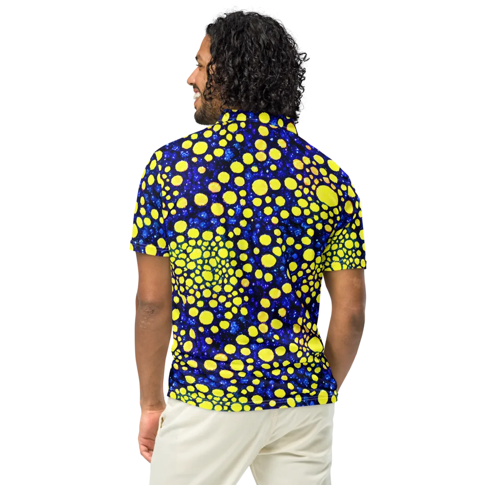 Solar Bubble on Men's Slim Fit Polo Shirt — Back