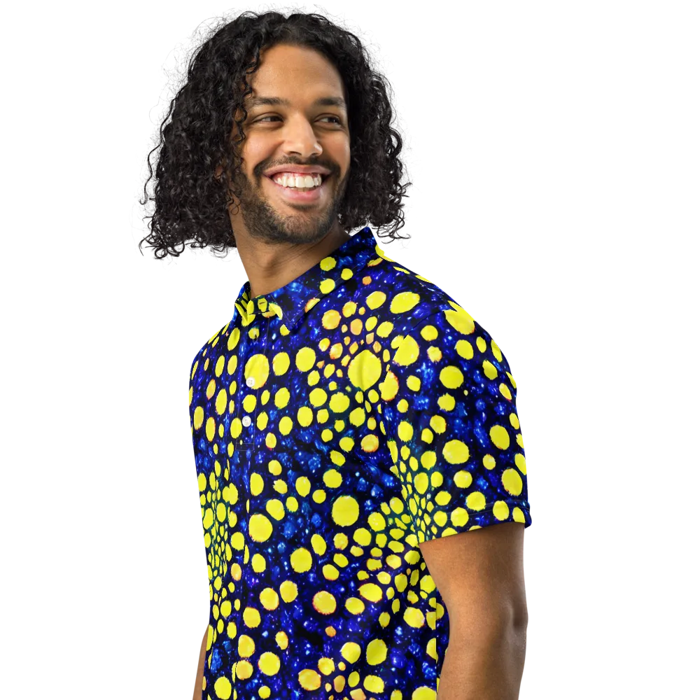 Solar Bubble on Men's Slim Fit Polo Shirt — Left Front