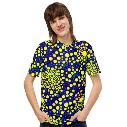 Solar Bubble on a Men's Slim Fit Polo Shirt