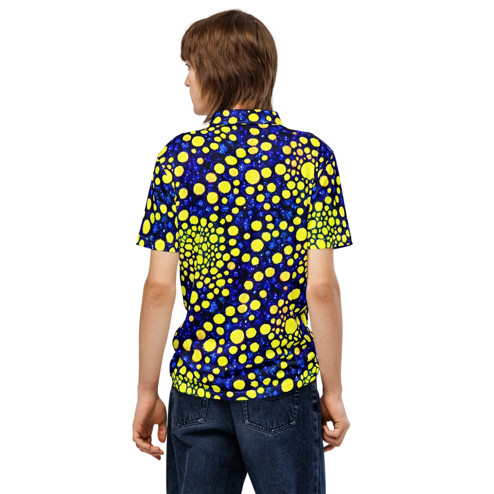 Solar Bubble on Men's Slim Fit Polo Shirt — Back