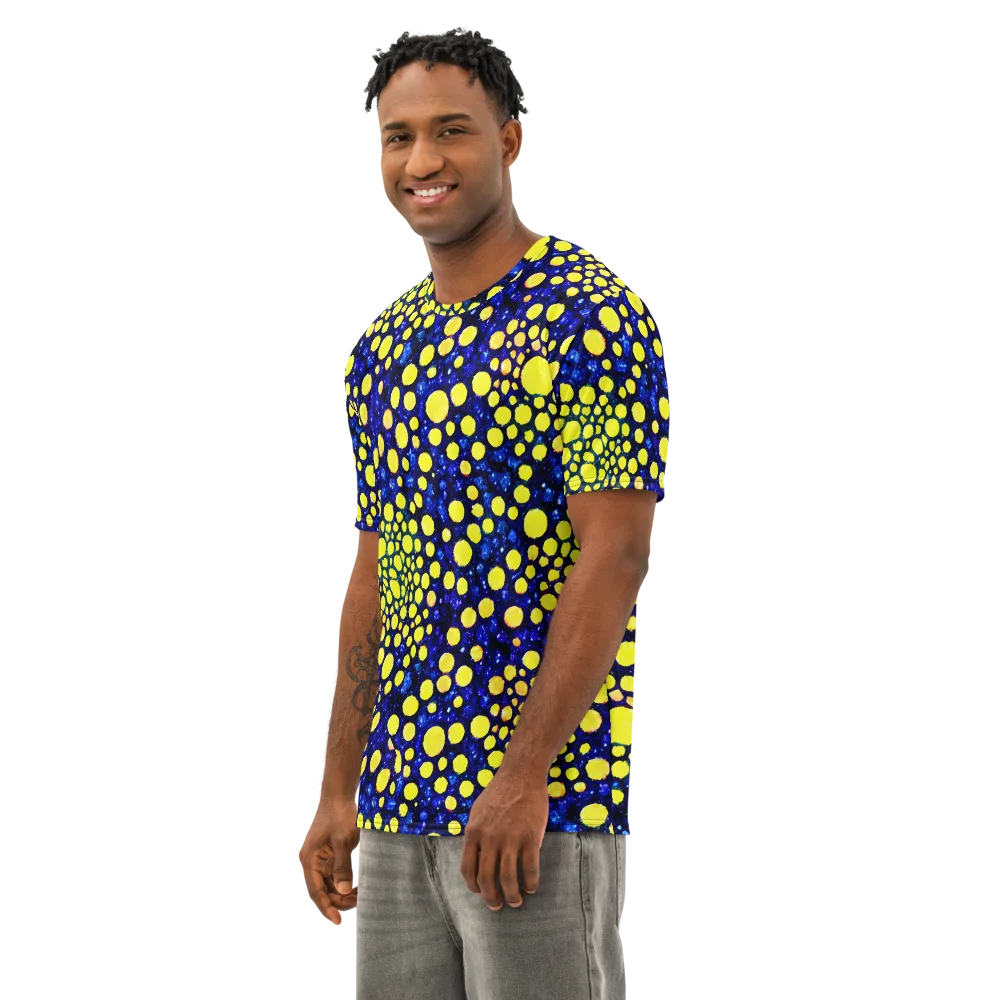 Solar Bubble on Men's Cotton Crew Neck T-Shirt — Left Front