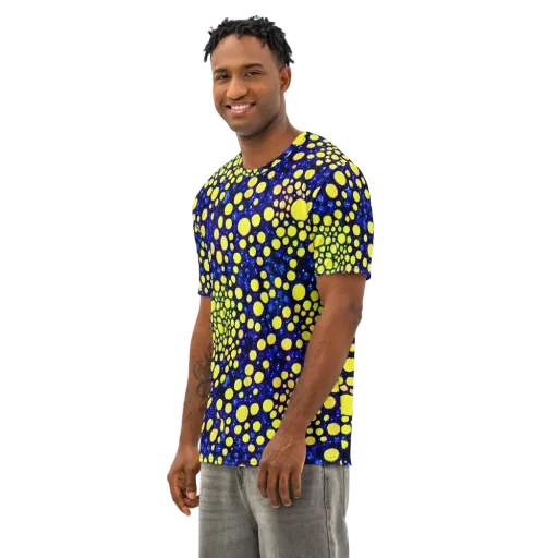 Solar Bubble on a Men's Cotton Crew Neck T-Shirt